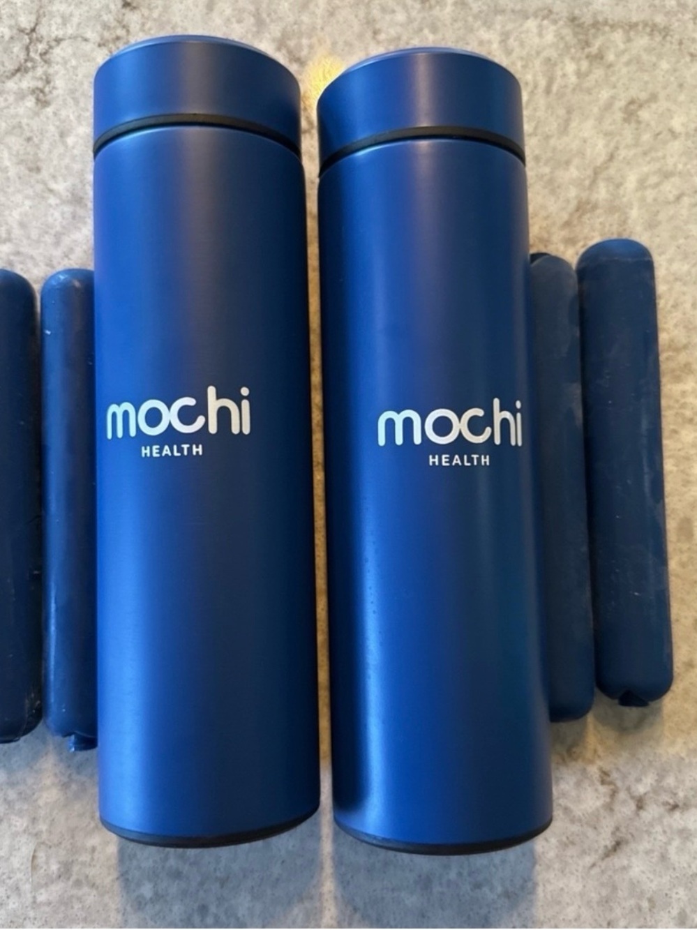 Mochi Health Blue Insulated Bottle (Set of 2)